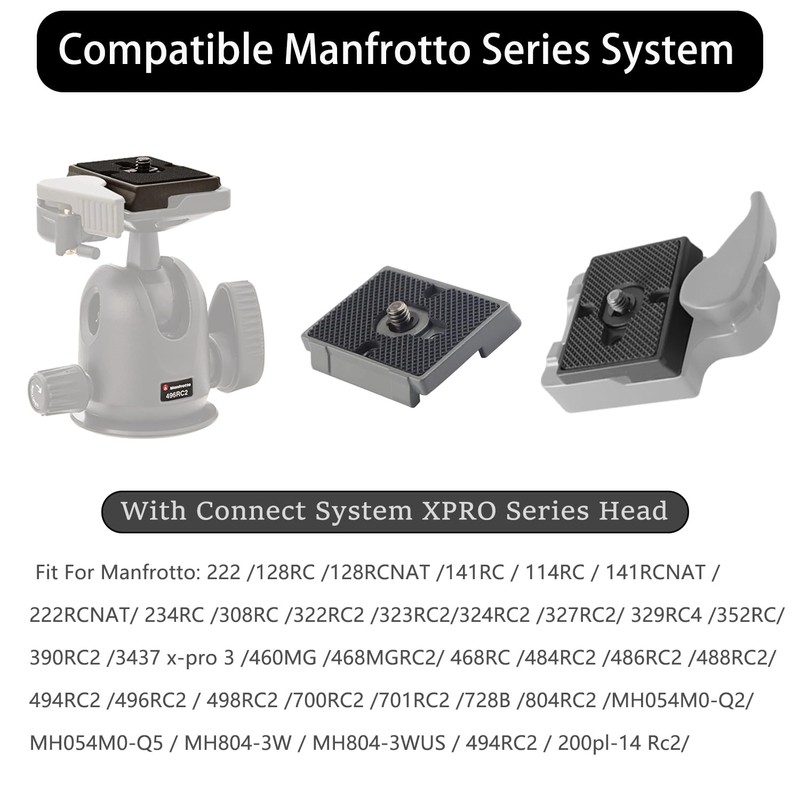 Quick Release Plate, Tripod Quick Release Plate Fit for Manfrotto