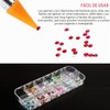 HASTHIP® Kit de Arte de Uñas con Diamantes Imitación Multicolor,Herramientas