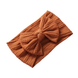 Anevous 1 x Baby Turban Headband, Baby, Nylon Headbands, Baby Bow Headbands, Soft Bow Headwear, Elastic Hair Bands for Newborns, Toddlers, Yellow A