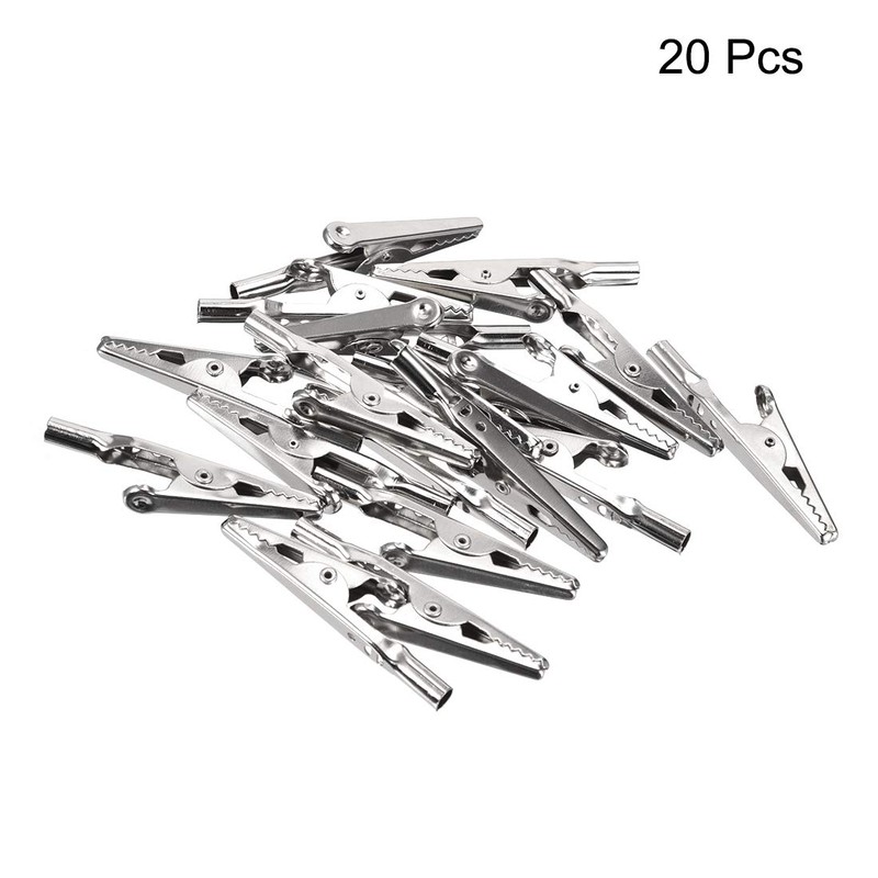uxcell 20pcs 10A Heavy-Duty Alligator Clips,Battery Crocodile Electrical Test Clamps,Battery