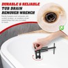 Adjustable T Handle Tub Drain Wrench Strong Grip for 0.7-3.7
