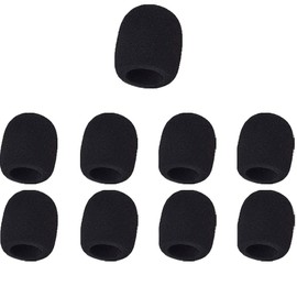 Microphone Windproof Cover, Microphone, Dustproof Cover, Sponge, Windproof Cover, Soundproofing, Dustproof, Repeated Usable Soundproofing (Black 8 Pieces), 1.2 x 0.9 x 0.3 inches (30 x 22 x 8 mm)