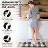 MAYHMYO Anti Fatigue Kitchen Rug Kitchen Floor Mat Cushioned Black