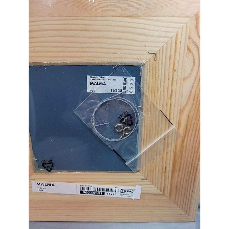 IKEA MALMA Mirror Natural Wood Framed 10"x10" Unfinished Pine