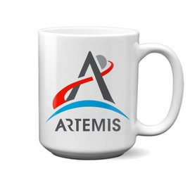 Future of Flight NASA Artemis Program Logo Version 2 15oz Mug, White