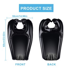 Inflatable Hair Wash Basin, with Length Adjustable Strap and Splash-Proof Collar, Portable Shampoo Aid Bowls for Disabled, Handicapped, Pregnant Women, Kids, Elderly