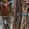 Juego de cuentas para barba y rastas con herramienta para