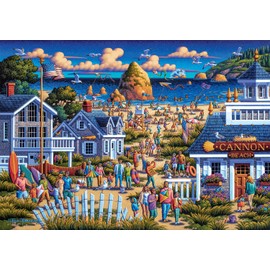 Buffalo Games - Dowdle - Cannon Beach - 300 Piece Jigsaw Puzzle for Adults Challenging Puzzle Perfect for Game Nights - Finished Puzzle Size is 21.25 x 15.00