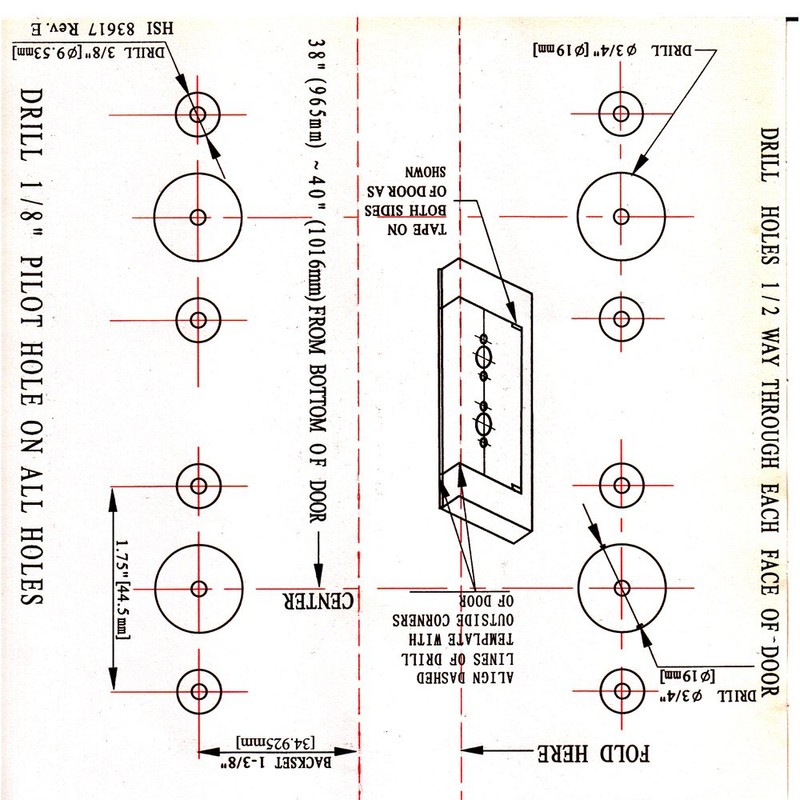 Storm Door Hardware Surface Mount- IR-90062-1.00