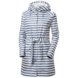 Helly-Hansen Women's Standard Kirkwall II Raincoat, 601 Washed Navy Stripe AOP