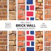 Well Built Brick Wall Scrapbook Paper: 8x8 Wall Background Design