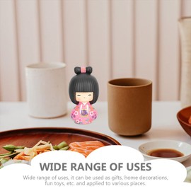 Artibetter Wooden Kokeshi Doll, Modern Japanese Kokeshi Doll, Japanese Kokeshi Doll Kokeshi Wooden Doll for Home Decor and Birthday Party Gift