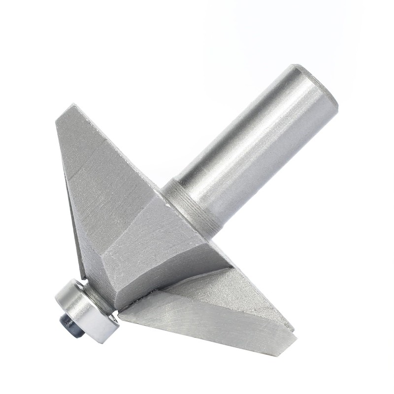 Akylin 60 Degree Chamfer Router Bit,1/2" Shank,1" Cutting Depth,1-1/8" Bevel