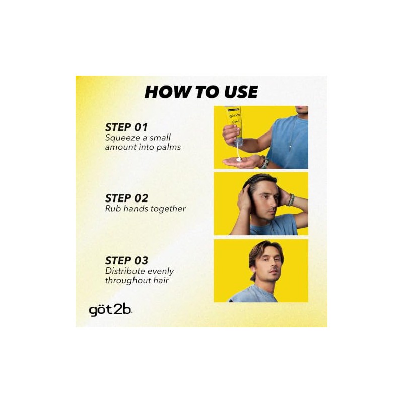 Got2B Glued Styling Spiking Hair Gel 2-6oz tubes + 1