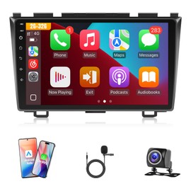 Android Car Stereo for Honda CRV 2007 2008 2009 2010 2011 with Wireless CarPlay Android Auto, 9 Inch Touch Screen for Honda CRV Car Radio, WiFi/GPS Navigation/FM/SWC/Rear Camera/Split Screen