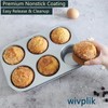 wivplik Nonstick jumbo Muffin Pans 6 Cups，2 Pack Extra Large