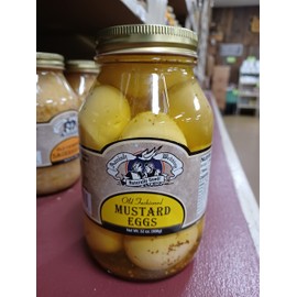 Amish Wedding Natural Pickled Mustard Eggs, 32 oz jar