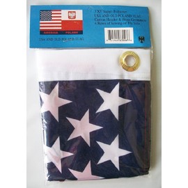USA and Poland Flag - 3" x 5" Polyester