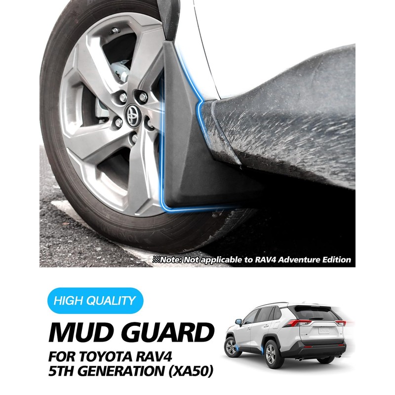 Powerty Custom Fit for Mud Flaps Toyota RAV4 2025 2024