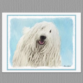6 Komondor Dog Blank Art Note Greeting Cards