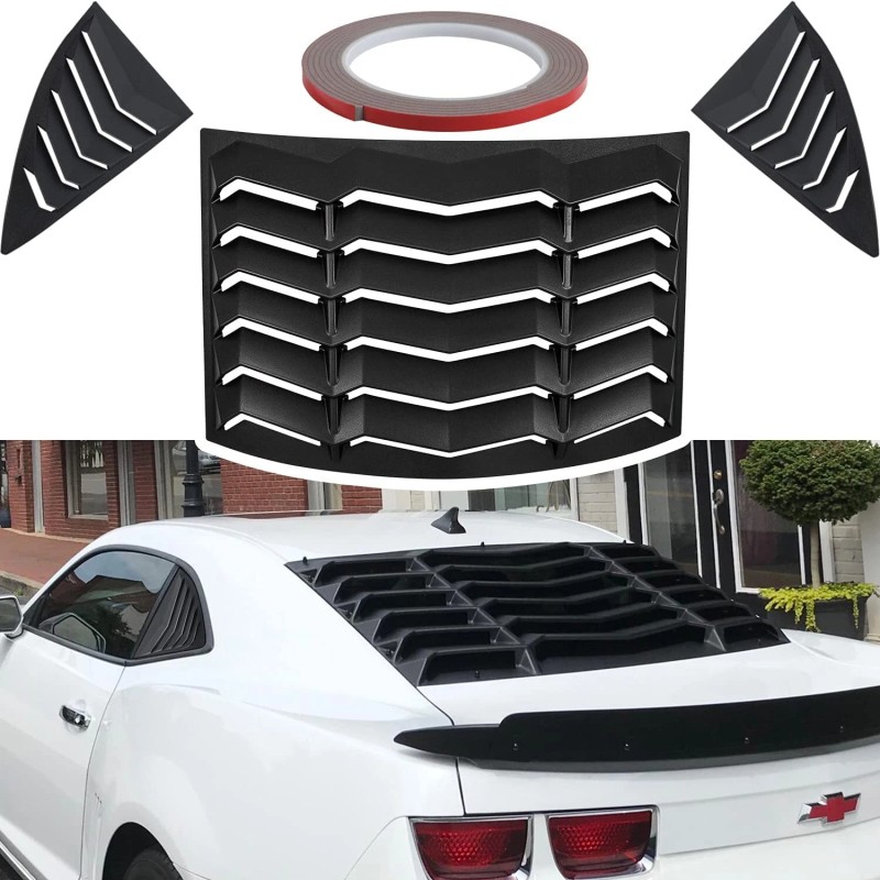 Camoo 3pcs Rear & Side Window Louvers Sun Shade Scoop
