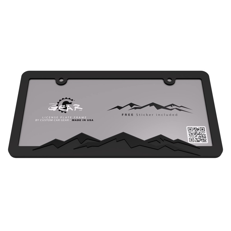 Mountain License Plate Frame Bracket Blackout Edition