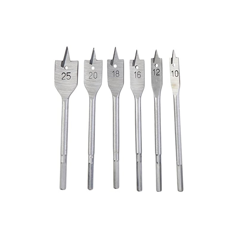 6PC Flat Wood BIT Set