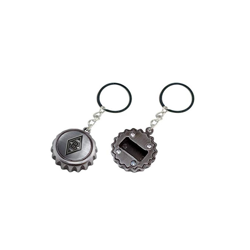 Borussia Mönchengladbach Bottle Cap Keyring, gray