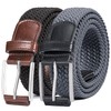DENGFENGZHE Belt for Men, 1 3/8" Mens Gift Stretch Braided