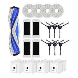 Neutop Replacement Parts Compatible with Ecovacs Deebot T30 Omni, T30 PRO Omni, T30 Max, Robot Vacuum Accessories with 1 Main Brush 4 Filter 6 Side Brush 4 Mop Pad 4 Dust Bag