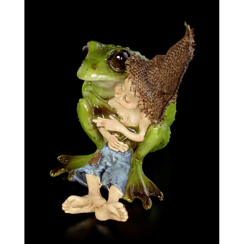Figuren Shop GmbH Pixie Leprechaun Fantasy Figure - Frog Cuddling