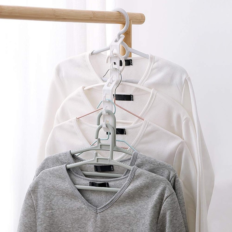 Cascading Clothes Hanger Hooks,Space Saving Series Multi-Function Multi-Layer Cabinet Clothes