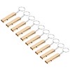 10 Piece Emergency Whistle, Golden Mini Safety Whistle for Hiking,