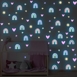 Rainbow Luminous Wall Sticker Rainbow Wall Sticker Children's Room Girls Rainbow Wall Sticker Children's Room Boho Decoration Girls Children's Room Wall Sticker Children's Room Girls Bedroom