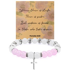 DlaeKua Religious Gifts Bracelet for Friends Sister Christian Religious Gifts for Women Friends Christian Bracelets Gift for Godmother Women Faith Bracelet Mothers Day Gift for Mom Birthday Presents