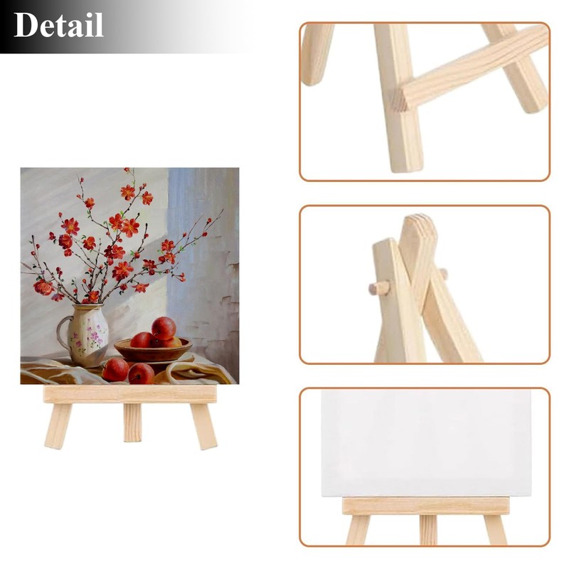2 Set Canvas and Easel Set, Mini Canvas and Easel,