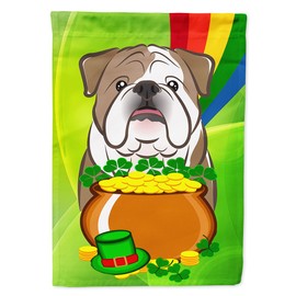 Caroline's Treasures BB1963CHF English Bulldog St. Patrick's Day Flag Canvas House Size, Large, Multicolor