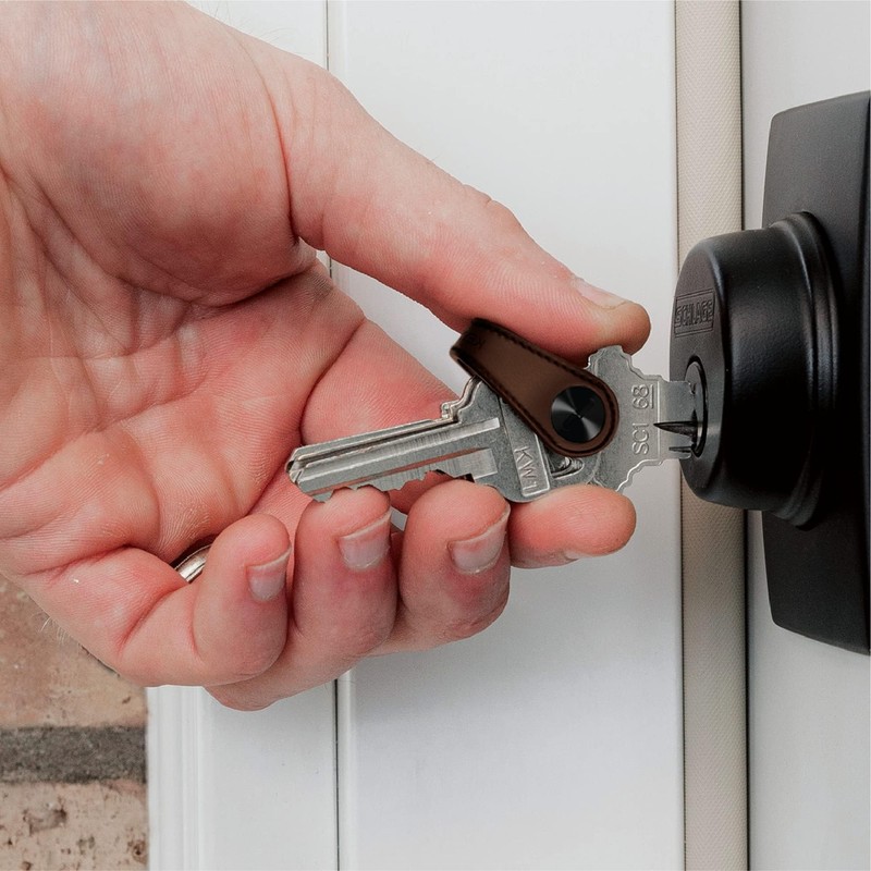 KeySmart Mini Leather Key Holder | Compact Key Chain Key