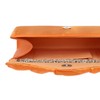 Girly Handbags Women's Satin Pleated Clutch Bag, orange