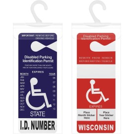 NoBrand 2 Pack Portable Placard Holder | Placard Holder for Car | Parking Permit Protect