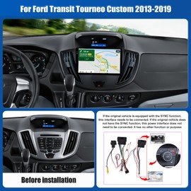 Android 13 Car Stereo for Ford Transit 150 250 350 2015-2019 with Wireless Apple Carplay Android Auto,9 inch Touchscreen Car Radio with WiFi GPS Navigation Bluetooth FM/RDS Radio SWC+Backup Camera