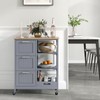 PETSITE Kitchen Island Cart with Storage & Wheels, Rolling Small