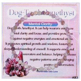 Fililogor Bead Bracelet Light Purple Bracelet for Women, Irregularly Crystal Bead Bracelets, 4mm Beads Bracelet, Elastic Bead Bracelets for Women, Girls (Purple)