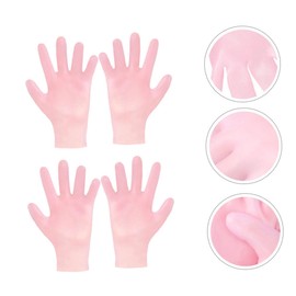 Outanaya 2pairs Moisturizing Gloves for Hand Care Skin-friendly Exfoliating for Dry Skin Treatment Softening and Whitening