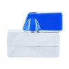 1/2 Inch Mini Ball Valve, Shut-off Valve, Brass, Chrome-Plated, Blue