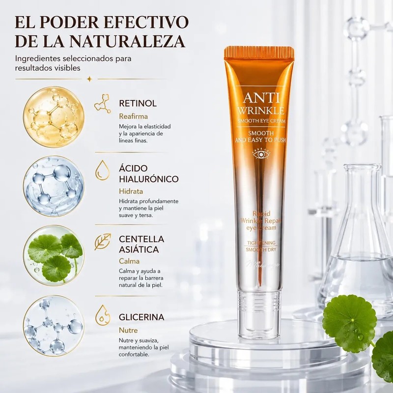 Crema Contorno De Ojos Roll On Antiarrugas Ojeras 20g