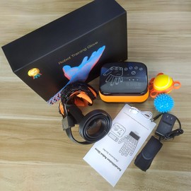 2024 Upgraded Rehability Robot Gloves Hand Stroke Recovery Equipment, for Long Term Relief Finger Hand Dysfunction Patient Training Device, with Physics Training Ball (Right Hand - Lage)