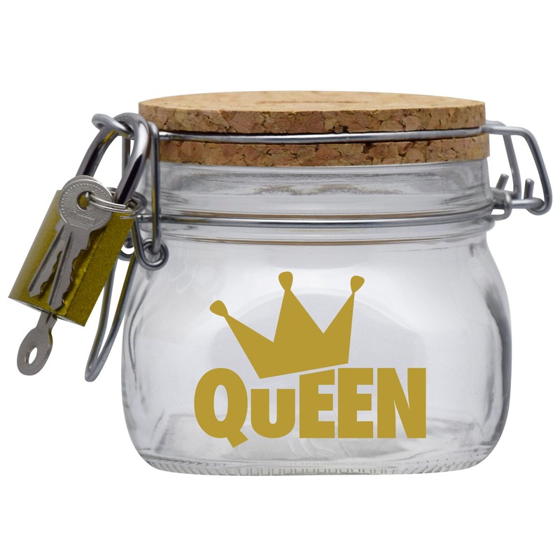 Money Box Set King/Queen Design2 Money Gift Idea Transparent S
