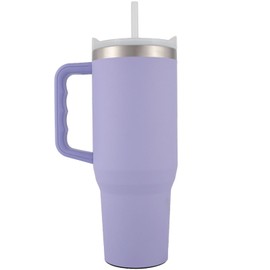 Yukon Outfitters Fit Forty 40oz Double Wall Vacuum Insulated Stainless Steel Tumbler with Reusable Straw & Ergonomic Handle | For Hot or Cold Beverage, Lavender