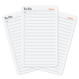 Notsu To Do List Grid Index Cards 3x5 | 50 Task Planner Foldable Vertical Notecards with Rounded Corners